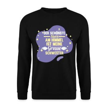 Geschwister Familie Schwestern Schwester - Unisex Pullover - Schwarz - Vorne - Alina (178cm) & Michal (187cm)