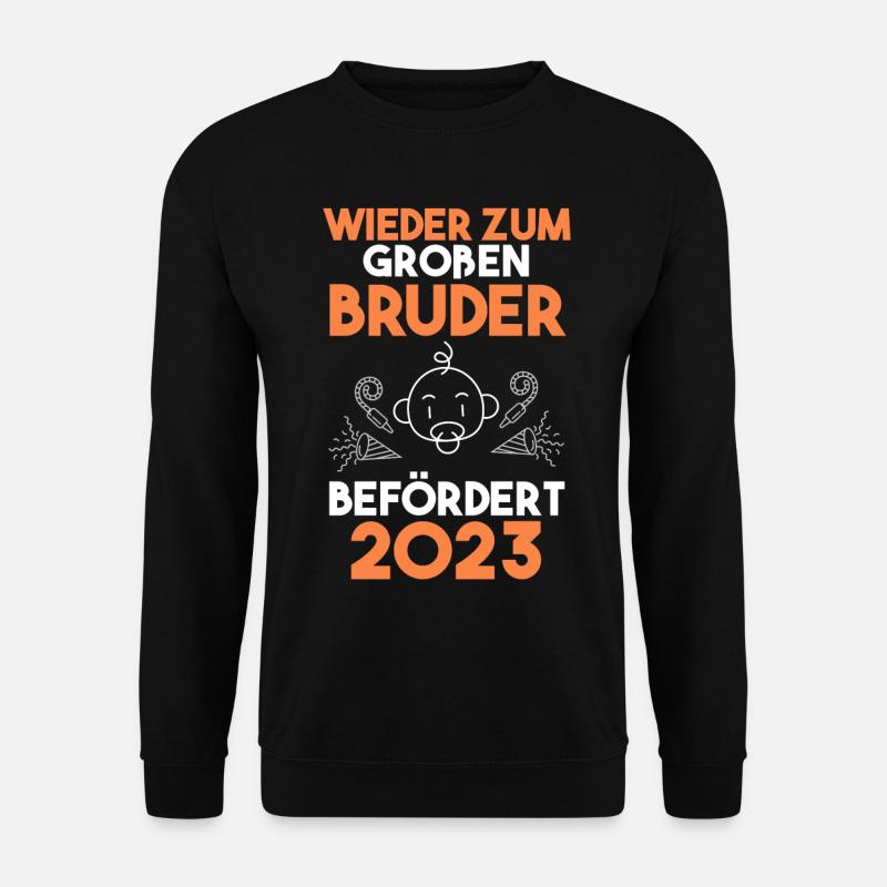 Bruder 2023 Bär Werdender Bruder - Unisex Pullover - Schwarz