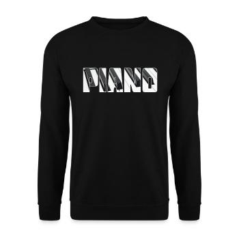 Piano - Unisex Sweatshirt - black - Front - Alina (178cm) & Michal (187cm)