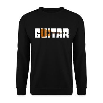 Guitar - Unisex Sweatshirt - black - Front - Alina (178cm) & Michal (187cm)