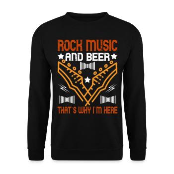 Rock and Roll Bier Liebhaber - Unisex Pullover - Schwarz - Vorne - Alina (178cm) & Michal (187cm)