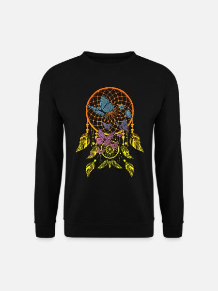Schmetterlinge im Traumfänger - Unisex Pullover - Schwarz