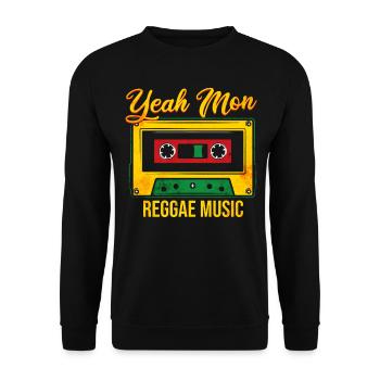 Reggae Musik Jamaika - Unisex Pullover - Schwarz - Vorne - Alina (178cm) & Michal (187cm)