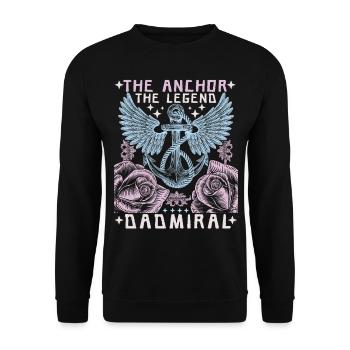 Daddy-Father Father's Day, the legend, saying Dad-Daddy - Unisex Sweatshirt - black - Front - Alina (178cm) & Michal (187cm)