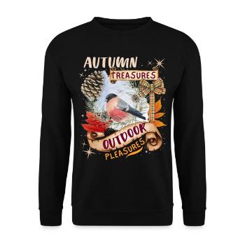Herbst, automne, Randonnée pédestre en épiche d’automne, Wandern - Sweat-shirt Unisexe - noir - Devant - Alina (178cm) & Michal (187cm)