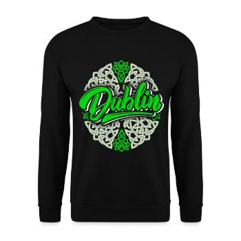 Dublin Dublin-Ireland Ireland, Dublin logo, Celtic - Unisex Sweatshirt - black - Front - Alina (178cm) & Michal (187cm)