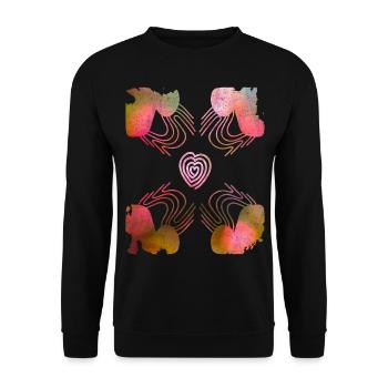 Valentine's Day, Heart, Wedding, Wedding, Romantic - Unisex Sweatshirt - black - Front - Alina (178cm) & Michal (187cm)