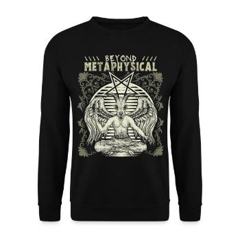 Baphomet, occultism, deity, pentagram - Unisex Sweatshirt - black - Front - Alina (178cm) & Michal (187cm)