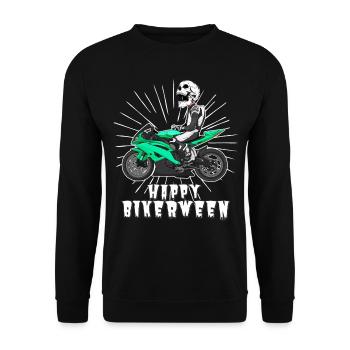 Moto Lifestyle / Moto / Moto motard - Sweat-shirt Unisexe - noir - Devant - Alina (178cm) & Michal (187cm)