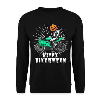 Moto Lifestyle / Moto / Moto motard - Sweat-shirt Unisexe - noir - Devant - Alina (178cm) & Michal (187cm)