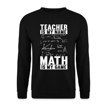 Mathe Mathelehrer - Unisex Pullover - Schwarz - Vorne - Alina (178cm) & Michal (187cm)