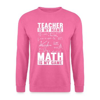 Math Teacher - Unisex Sweatshirt - pink - Front