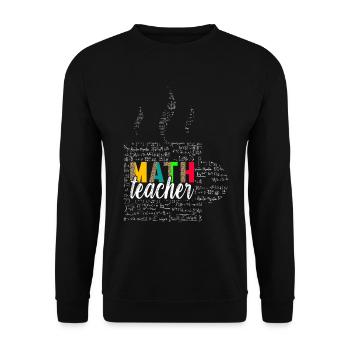 Professeur de mathématiques - Sweat-shirt Unisexe - noir - Devant - Alina (178cm) & Michal (187cm)