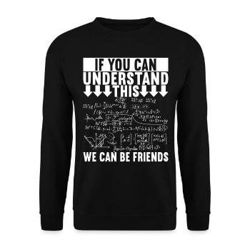 Mathe Mathelehrer - Unisex Pullover - Schwarz - Vorne - Alina (178cm) & Michal (187cm)