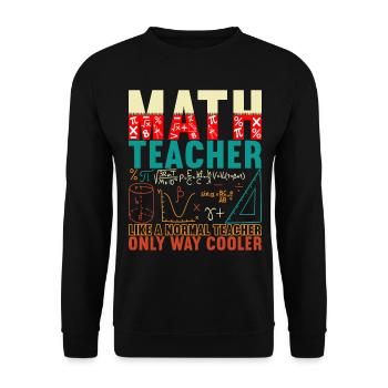 Mathe Mathelehrer - Unisex Pullover - Schwarz - Vorne - Alina (178cm) & Michal (187cm)