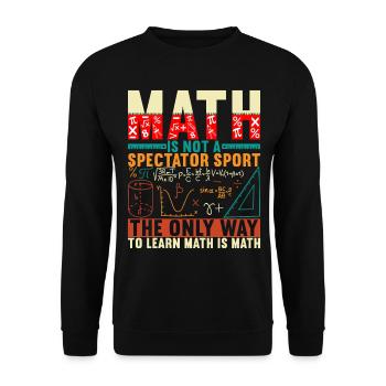 Math Math Teacher - Unisex Sweatshirt - black - Front - Alina (178cm) & Michal (187cm)