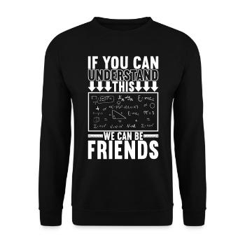 Mathe Mathelehrer - Unisex Pullover - Schwarz - Vorne - Alina (178cm) & Michal (187cm)