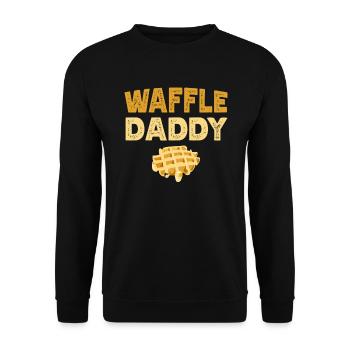 Waffle Daddy Food Waffle Whisperer Father's Day - Unisex Sweatshirt - black - Front - Alina (178cm) & Michal (187cm)