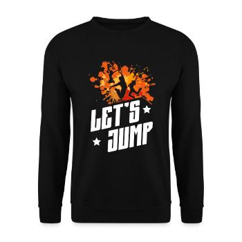 Let's Jump Trampoline Trampoline Trampoline - Unisex Sweatshirt - black - Front - Alina (178cm) & Michal (187cm)