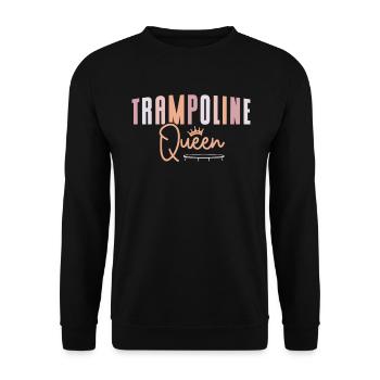 Trampoline Queen Bounce Trampoliner Trampolinist - Unisex Pullover - Schwarz - Vorne - Alina (178cm) & Michal (187cm)