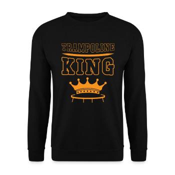 Trampolin King Bounce Trampoliner Trampolinist - Unisex Pullover - Schwarz - Vorne - Alina (178cm) & Michal (187cm)