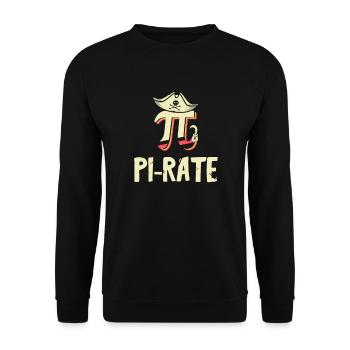 Pirate-mathématicien, étudiant en mathématiques, - Sweat-shirt Unisexe - noir - Devant - Alina (178cm) & Michal (187cm)