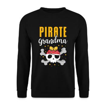 Pirate Grand-mère Meilleure grand-mère des Caraïbes - Sweat-shirt Unisexe - noir - Devant - Alina (178cm) & Michal (187cm)
