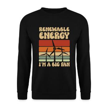 Energies renouvelables Je suis un grand - Sweat-shirt Unisexe - noir - Devant - Alina (178cm) & Michal (187cm)