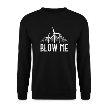 Blow Me Windmill Whisperer Énergie renouvelable - Sweat-shirt Unisexe - noir - Devant - Alina (178cm) & Michal (187cm)