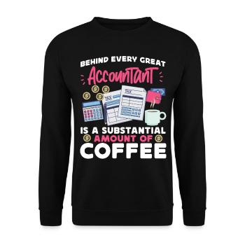 Accountant Bookkeeper Accounting - Unisex Sweatshirt - black - Front - Alina (178cm) & Michal (187cm)