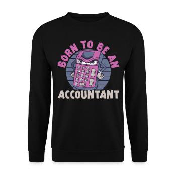 Accountant Bookkeeper Accounting - Unisex Sweatshirt - black - Front - Alina (178cm) & Michal (187cm)