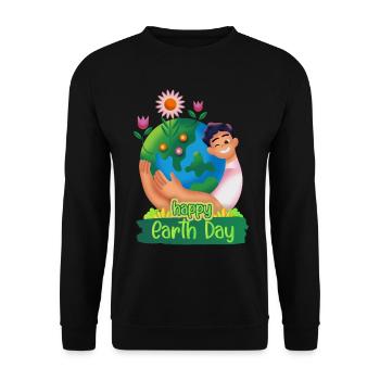 Internationaler Umwelttag, International-Earth-Day - Unisex Pullover - Schwarz - Vorne - Alina (178cm) & Michal (187cm)