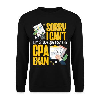 Accountant Bookkeeper Accounting - Unisex Sweatshirt - black - Front - Alina (178cm) & Michal (187cm)