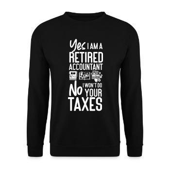 Accountant Bookkeeper Accounting - Unisex Pullover - Schwarz - Vorne - Alina (178cm) & Michal (187cm)