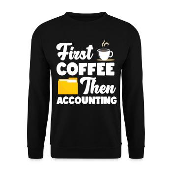 Accountant Bookkeeper Accounting - Unisex Sweatshirt - black - Front - Alina (178cm) & Michal (187cm)