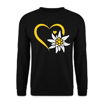 Edelweiss Flower Mountain Edelweiss Flowers - Edelwe - Unisex Sweatshirt - black - Front - Alina (178cm) & Michal (187cm)