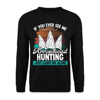 Arrowhead Hunting Leave me alone Artifact - Unisex Pullover - Schwarz - Vorne - Alina (178cm) & Michal (187cm)