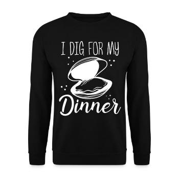 Clamming Je creuse pour mon Dinner Clam Clam Digger - Sweat-shirt Unisexe - noir - Devant - Alina (178cm) & Michal (187cm)