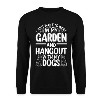 Je veux juste travailler dans mon jardin et passer du temps avec - Sweat-shirt Unisexe - noir - Devant - Alina (178cm) & Michal (187cm)