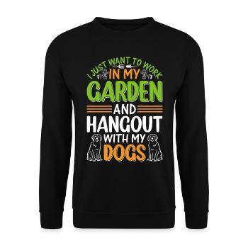 Dog Lover Plant Gardener Jardin Jardinage - Dog Ow - Sweat-shirt Unisexe - noir - Devant - Alina (178cm) & Michal (187cm)
