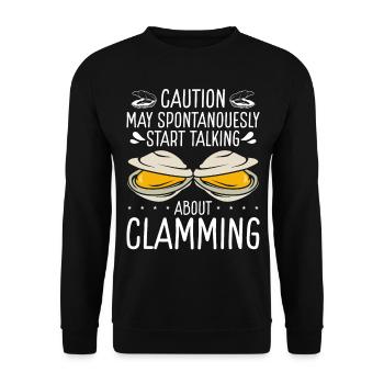 Clam Attention commence à parler de Clamming Digger - Sweat-shirt Unisexe - noir - Devant - Alina (178cm) & Michal (187cm)