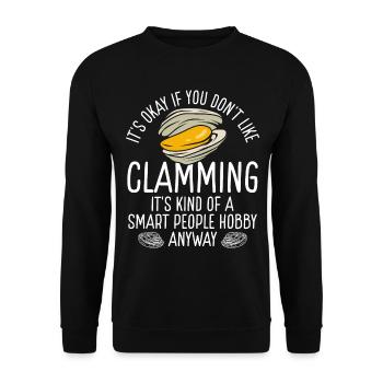 Clam Smart People Hobby Clam Digger Clamming - Sweat-shirt Unisexe - noir - Devant - Alina (178cm) & Michal (187cm)