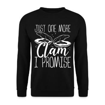Palourde Juste une palourde de plus je promets Digger Clamming - Sweat-shirt Unisexe - noir - Devant - Alina (178cm) & Michal (187cm)