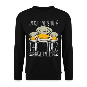 Clam Clam Digger the Tides have fallen Clamming - Unisex Pullover - Schwarz - Vorne - Alina (178cm) & Michal (187cm)