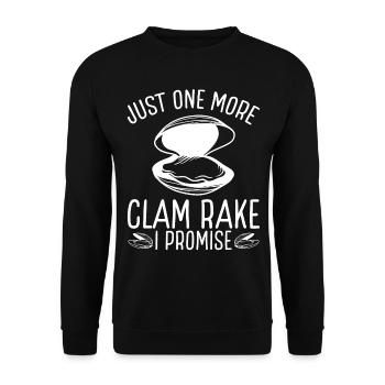 Clam Just one more clamming Rake I promise Digger - Unisex Sweatshirt - black - Front - Alina (178cm) & Michal (187cm)