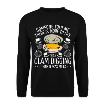 Clam There There more to life que clamming Scrap Digger - Sweat-shirt Unisexe - noir - Devant - Alina (178cm) & Michal (187cm)