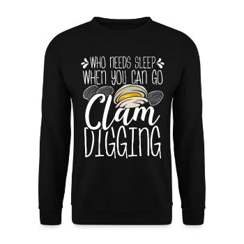 Palourde qui a besoin de sommeil quand vous pouvez aller clamper - Sweat-shirt Unisexe - noir - Devant - Alina (178cm) & Michal (187cm)