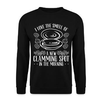 Clam nouveau Clamming Spot le matin Clam Digger - Sweat-shirt Unisexe - noir - Devant - Alina (178cm) & Michal (187cm)