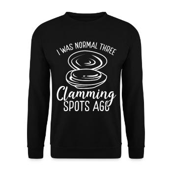 Clam normal il y a trois Clamming Spots Pelleter - Sweat-shirt Unisexe - noir - Devant - Alina (178cm) & Michal (187cm)