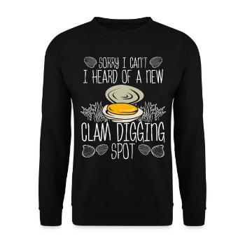 Clam Digger Désolé d’avoir entendu parler du nouveau Clamming Spot Clamming Clam Spot Clam - Sweat-shirt Unisexe - noir - Devant - Alina (178cm) & Michal (187cm)